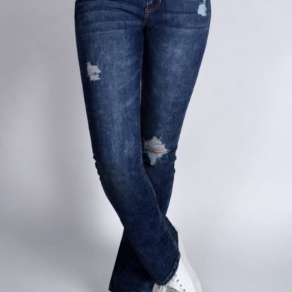 Vanilla Star Double Button Boot Cut Jeans NWT - Picture 2 of 3